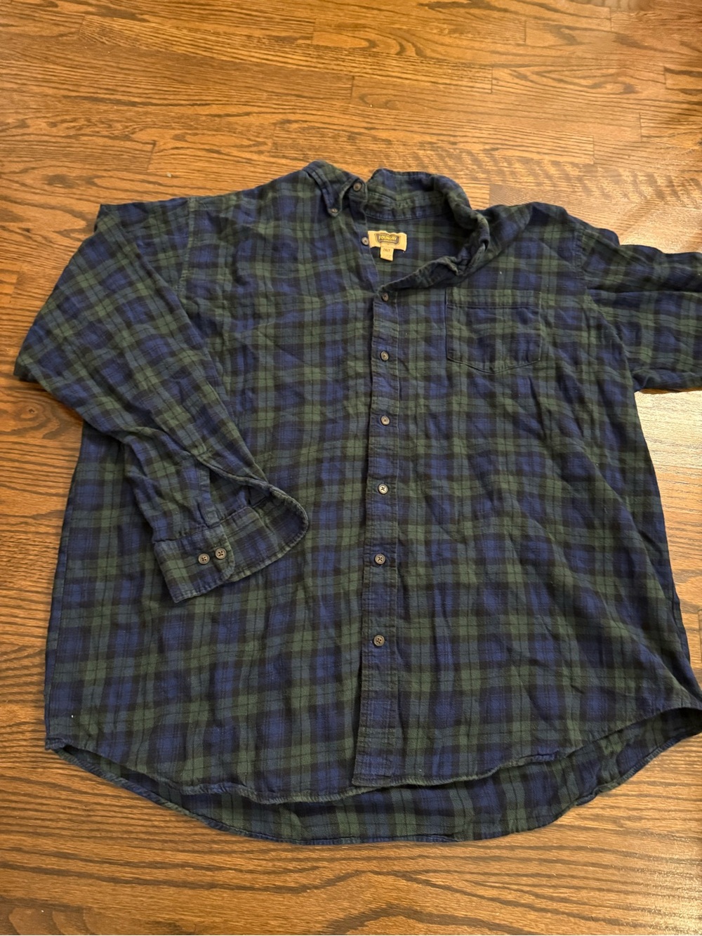 100% cotton Blue+Green Flannel